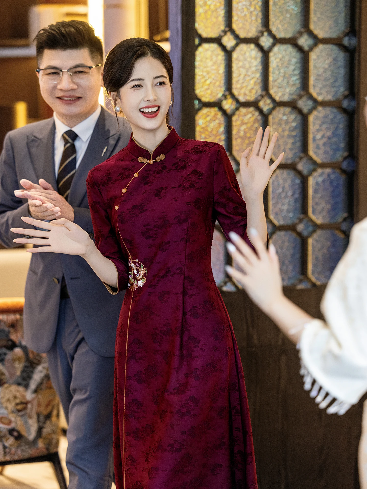 

Ele Purple Wedding Dr Young And Embroidery for Mother of the Bride Autumn Winter New Arrival 2026