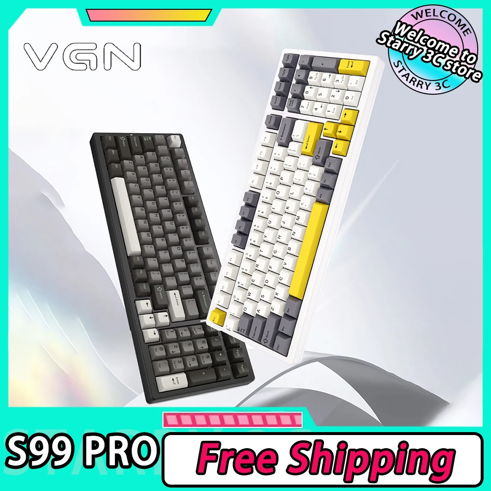 

VGN S99Pro Mechanical Keyboard Aluminium Alloy Three Mode Gaming Keyboard RGB Smart SPEED X Quick Trigger Hot Swap Mac Pc Gamer