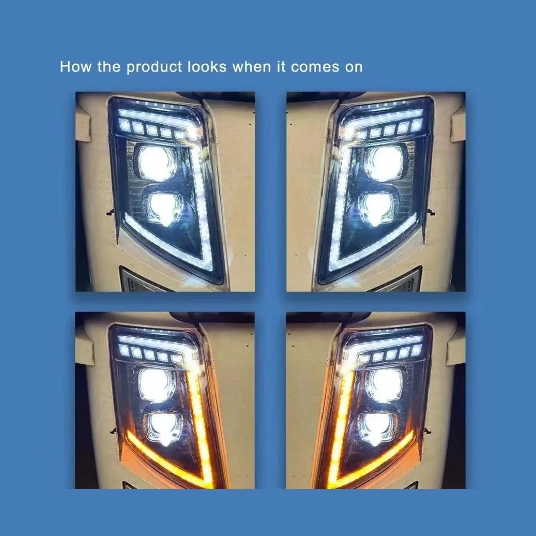 1 Pair (LH AND RH) LED HEAD LIGHT FIT FOR VOLVO FH13 FH16 FM500 FH500 TRUCK HEADLAMP 21035537 21035638