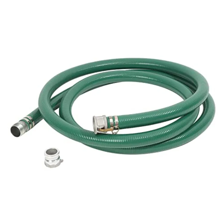 

2 x 20' Green PVC Suction Hose with Aluminum Camlock Fittings for Pump Kit Global Type A Cam and Groove Hose Fitting
