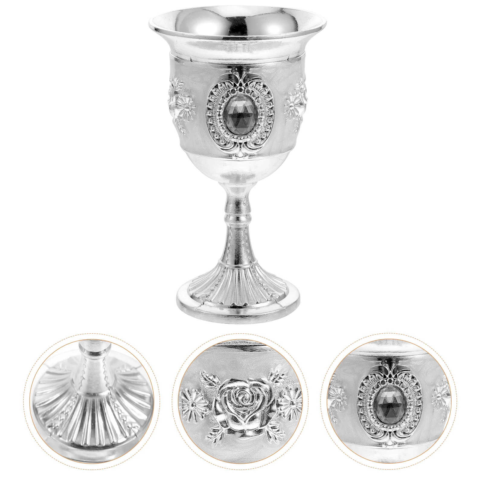 

Retro Wine Glass Desktop Decor Vintage Goblets Household Home Bar Cup Cute Zinc Alloy Chalice