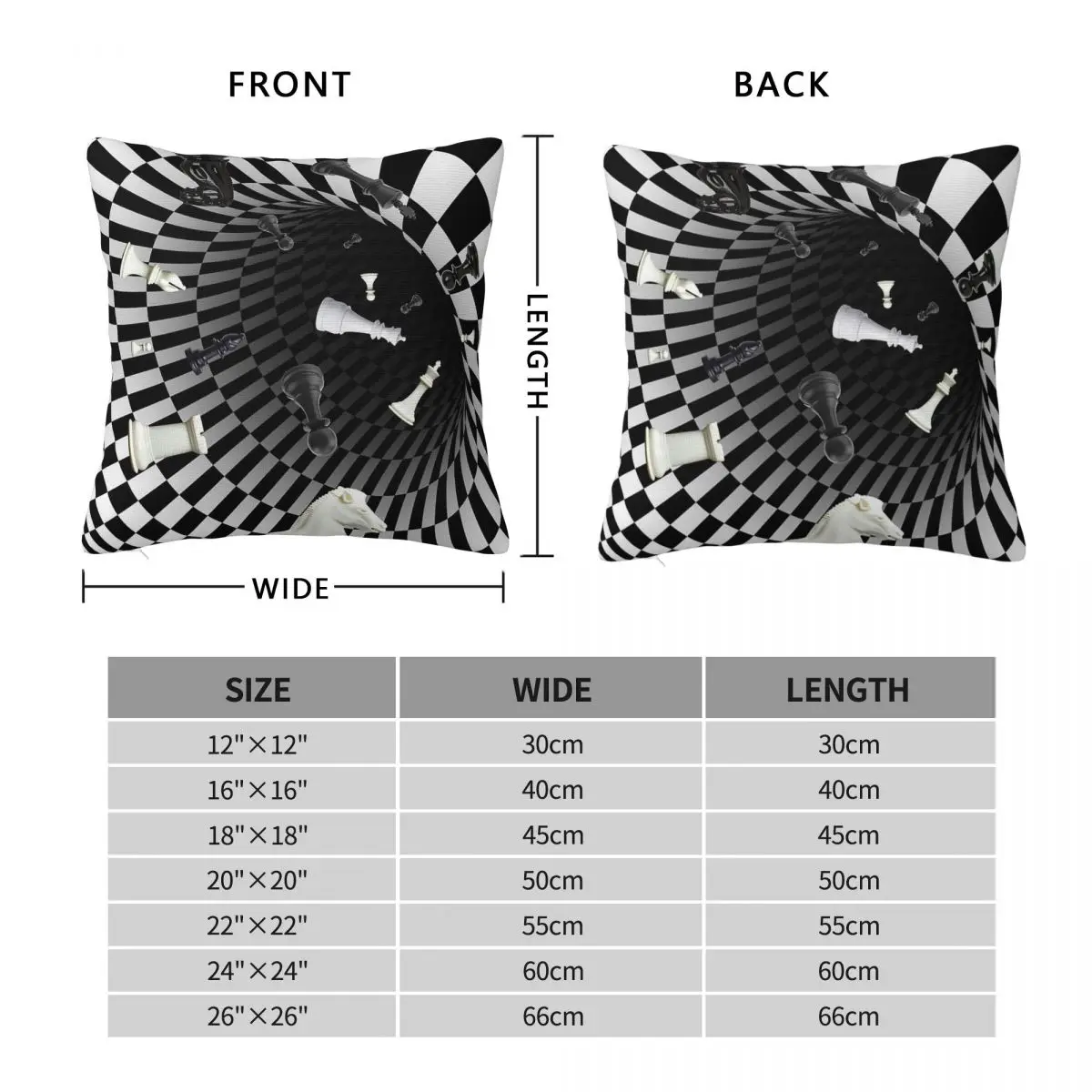 Chess Set Dreams Square Pillowcase Polyester Linen Velvet Creative Zip Decorative Pillow Case Room Cushion Cover