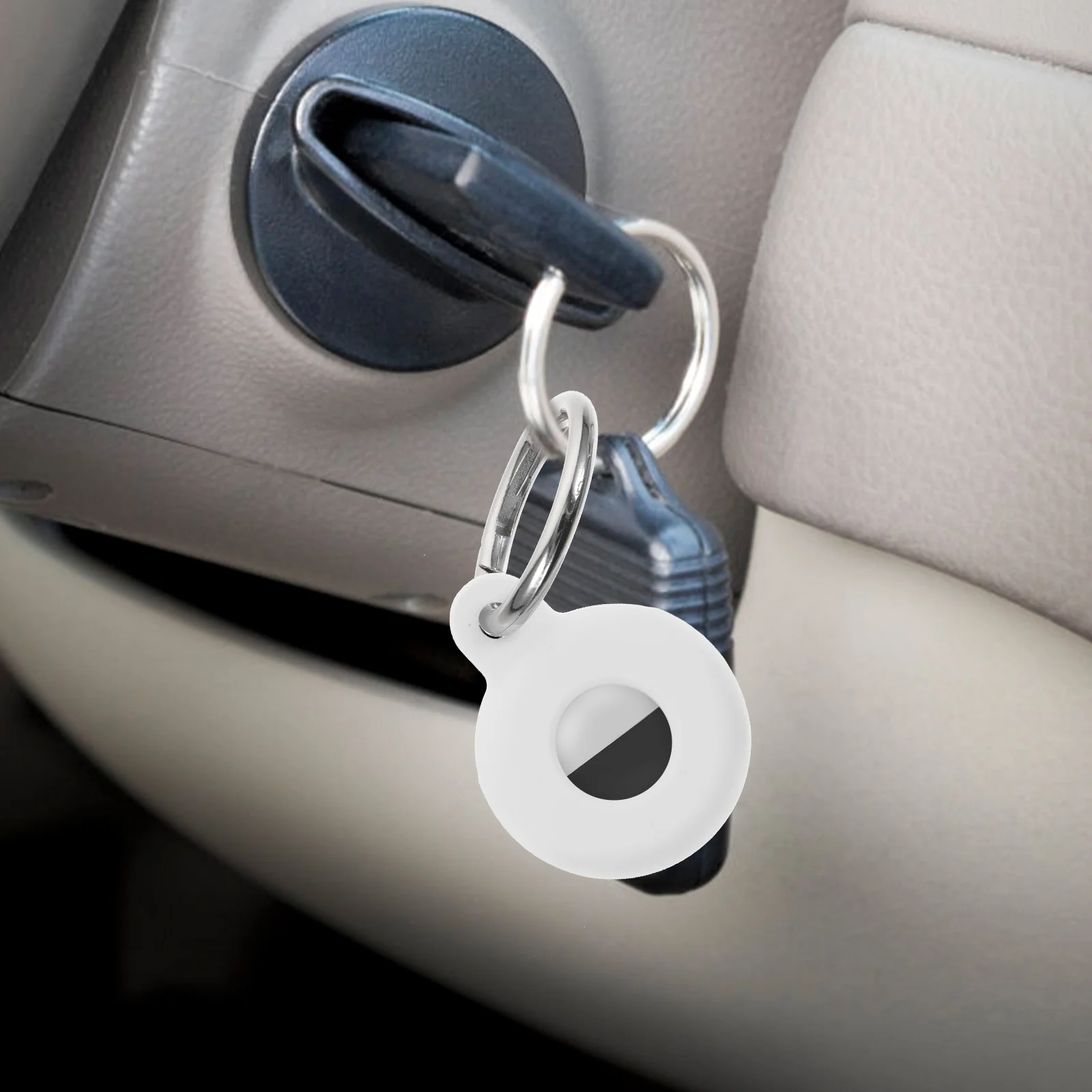 4Pcs Anti-Lost Protective Cover Silicone Secure Holder Durable Keychain Compatible Practical Outdoor Tracker