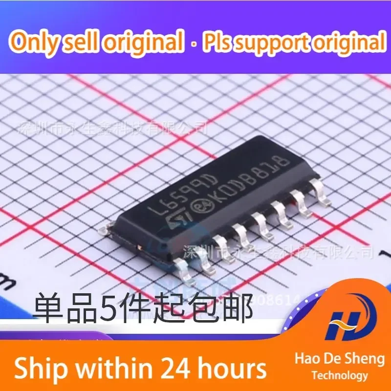 

10PCS/LOT L6599DTR L6599D L6599 SOP16 Power Controller New Original in Stock
