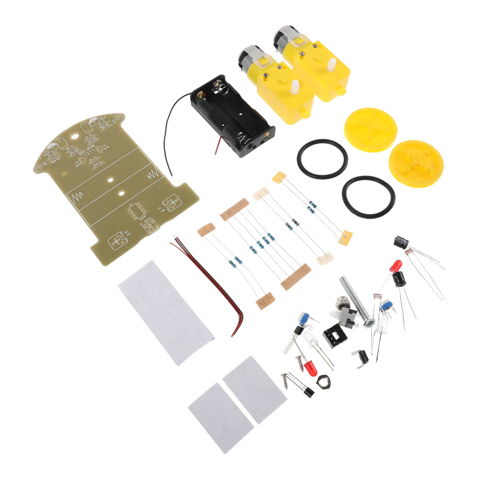 Kit Auto Robot Intelligente per Principianti con Tracciamento di Linea ad Alta Precisione, Kit STEM Fai-da-Te per Progetti di Saldatura Scolastici