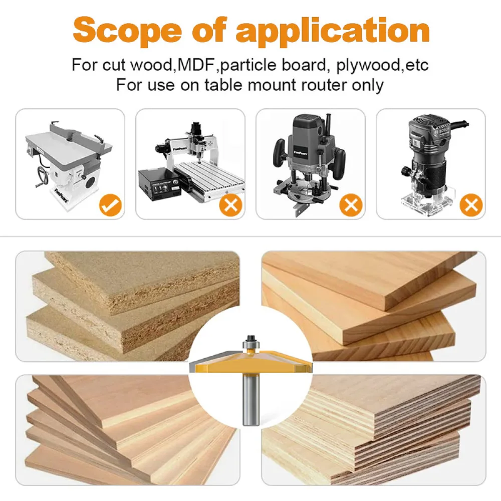 Ogee Raised Panel Router Bit For Cabinet Door Making Woodworking Milling Cutter Carbide Shank Edge Shaping Carpentry Tooling