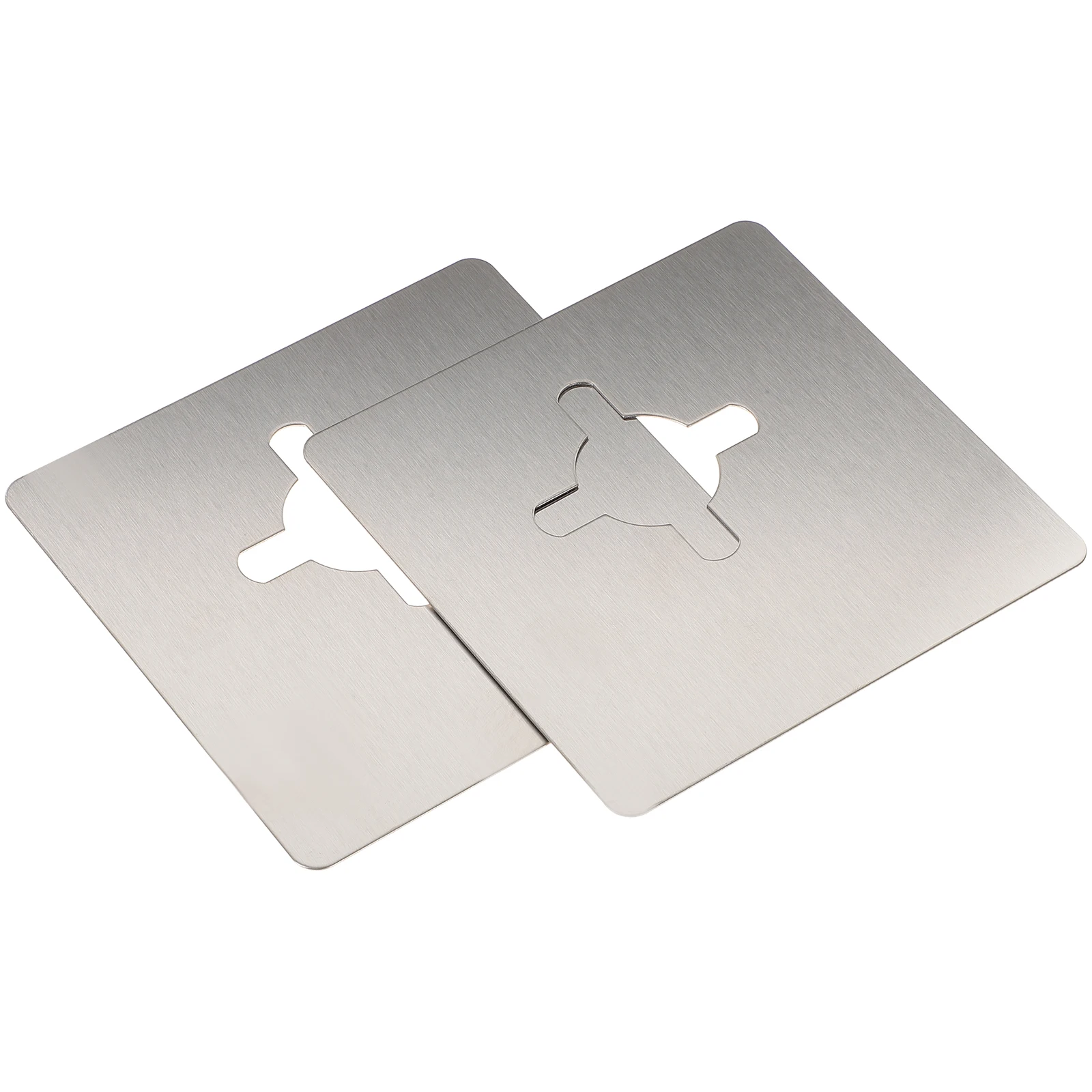 

2pcs Door Repair Board Stainless Steel Hole Filler Reinforcement Strike Plate Cover Modern Homes Hotels Door Knob Latch