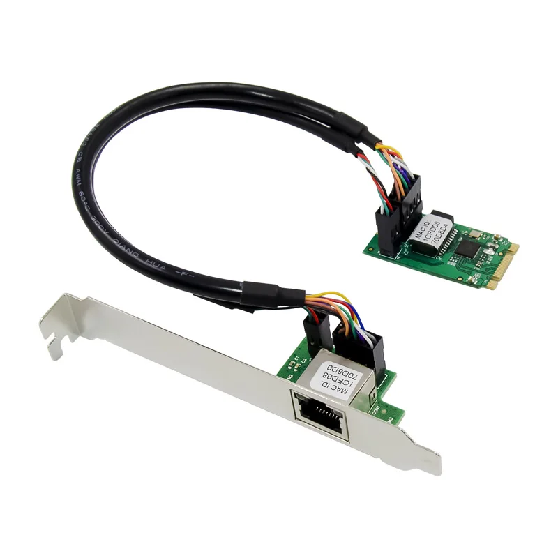 M2 to RJ45 Network Card 1000Mbps M.2 b key M key to PCIe  Ethernet Card LAN Controller Card for RTL8111F Chip