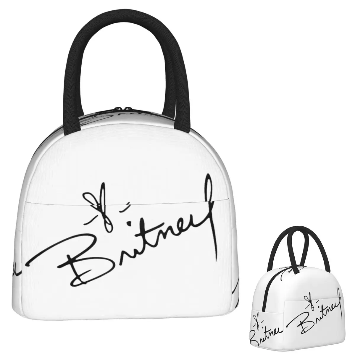 Britney Spears SIGNATURE Lunchtaschen, isolierte Bento-Box, tragbare Lunchtasche, Picknicktaschen, Thermotasche für Damen, Studenten, Schule