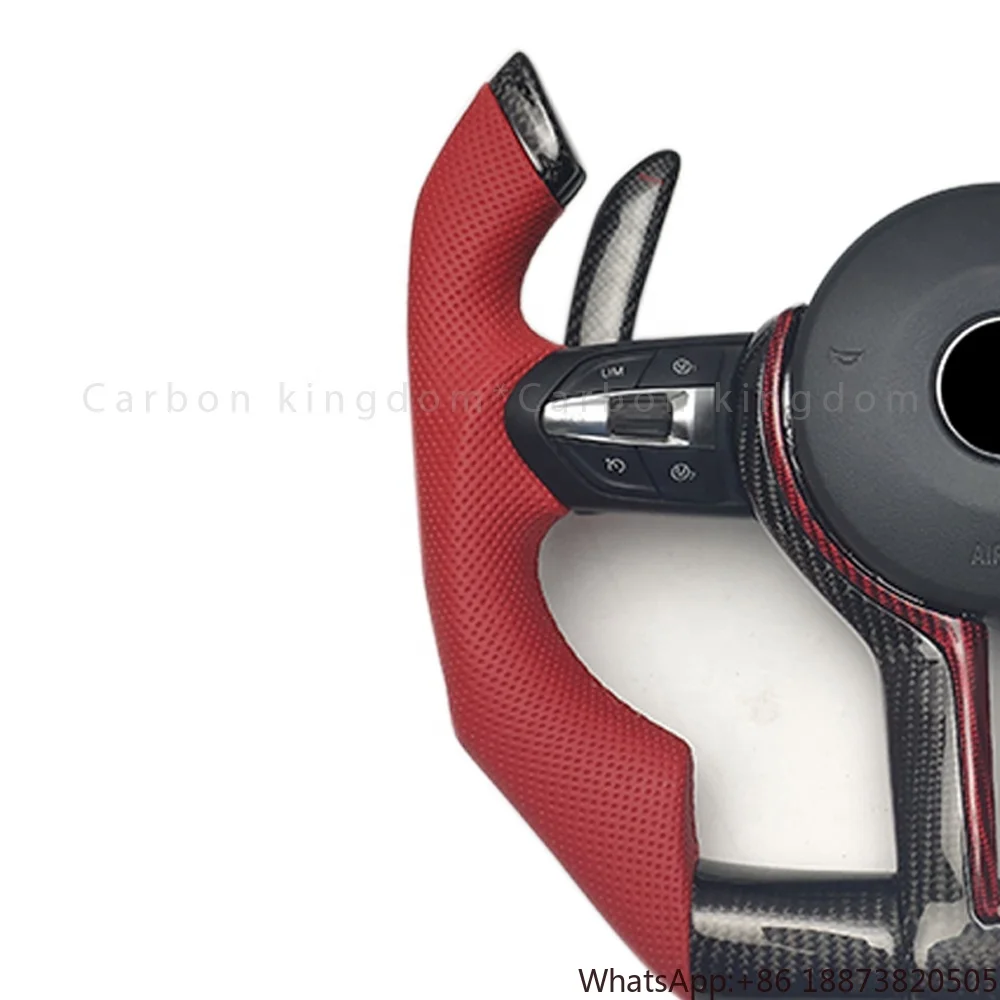 Factory Custom Alcantara Carbon Fiber LED Steering Wheel Fit for BMW I8 I3 Steering Wheel