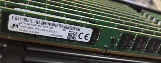 For Micron 16G 2RX8 PC4-3200AA-E VLP Memory Narrow Edition MTA18DF2G72AZ-3G2E1ZG