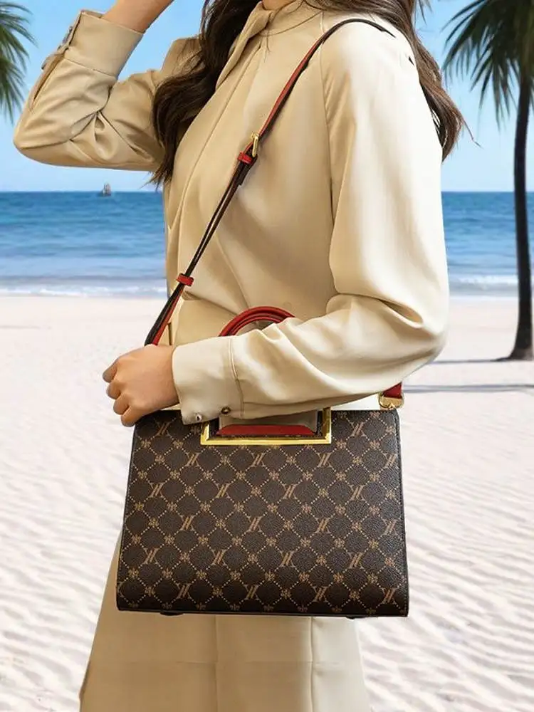 

Trendy 2025 New Ladies Handbag Letter Print Single oulder Crossbody Bag Faionable Briti Sle Casual Leisure Handbag