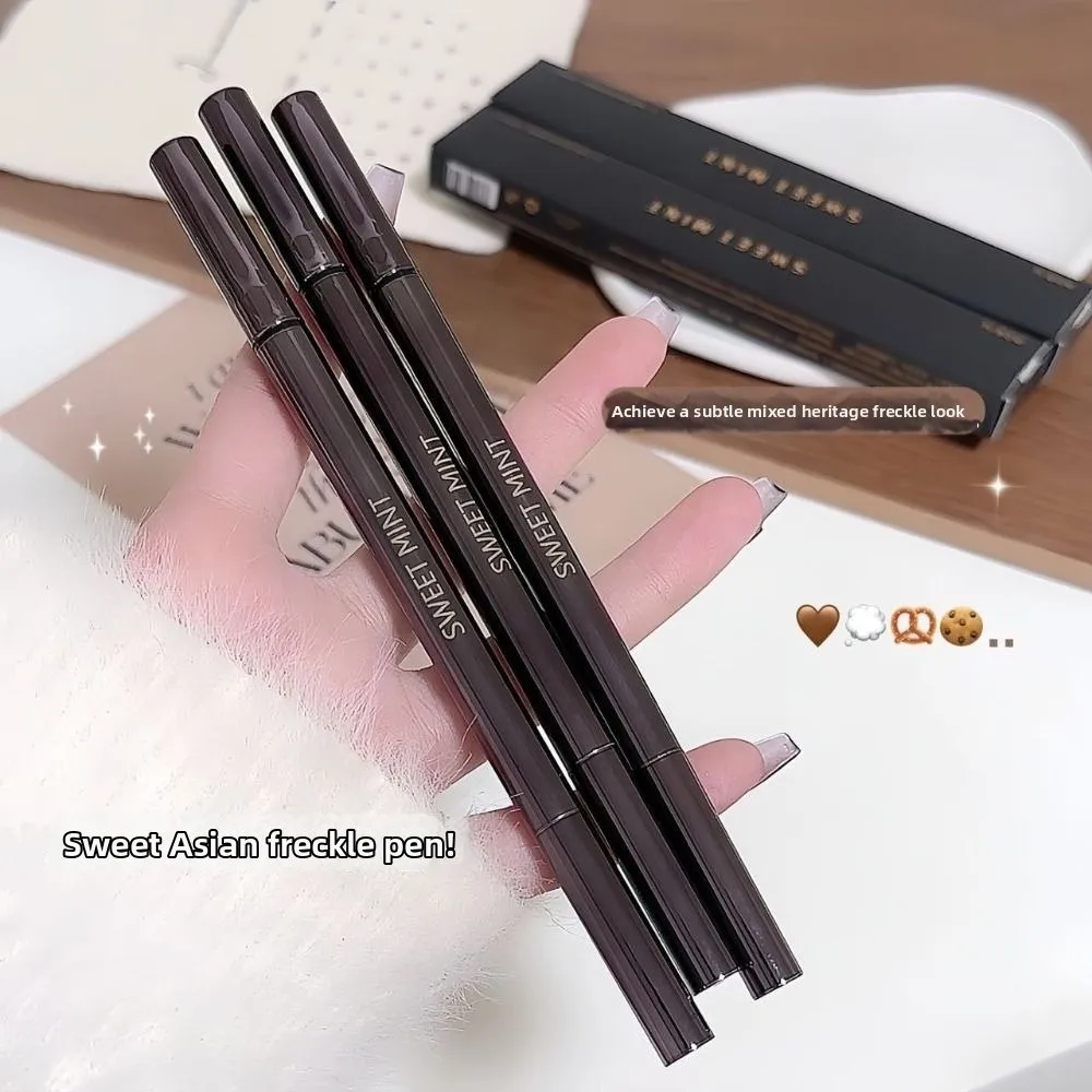 Double-ended Natural Imitation Freckle Pen Non Fading 2 in 1 Mole Marker Long-lasting Waterproof Freckle Dot Pen for Face Makeup