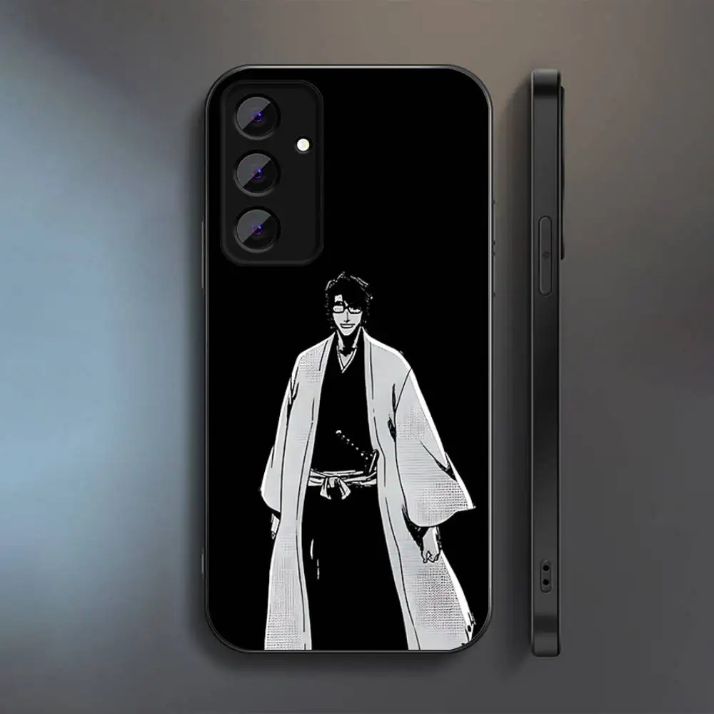 حافظة هاتف Sousuke Aizen B-Bleach لهاتف سامسونج S 25,24,23,22,30,21,10,9,Ultra,Plus,Lite,FE,4,5G حافظة سوداء ناعمة #5