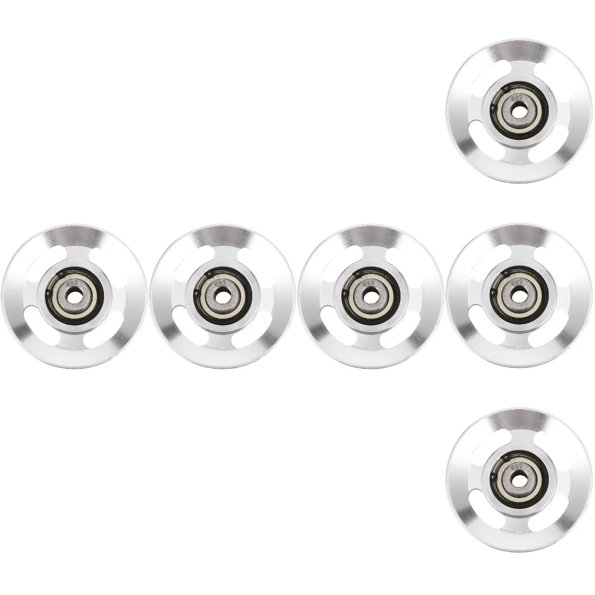 

6 Pack Aluminum Alloy Pulley Traveling Accessories Lift Load Bearing Roller Gym Replacement Parts Aluminium Fitness Wheel Tool