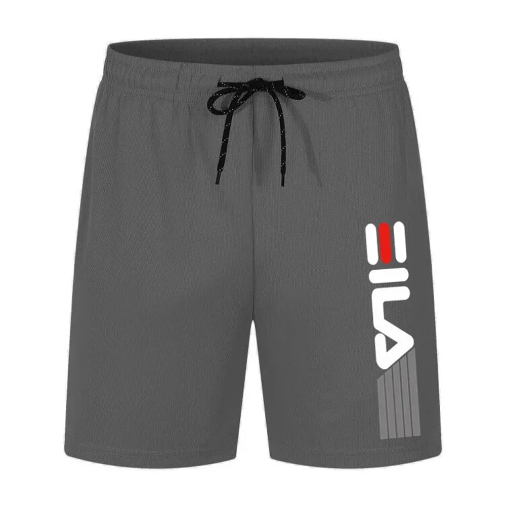 Pantalones de playa de alta calidad para hombre, pantalones cortos deportivos para entrenamiento de gimnasia, pantalones informales de punto para correr de secado rápido, verano 2025