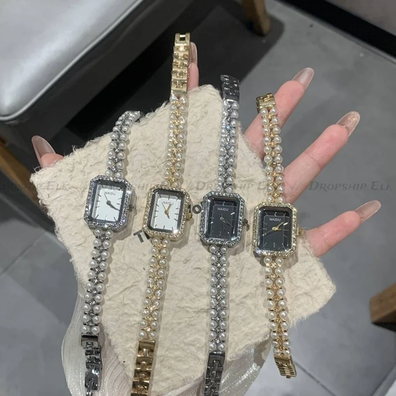 

Роскошные женские часы с жемчужным ремешком, женские подарочные часы-браслет, модные кварцевые наручные часы, дропшиппинг, Relojes Para Mujer