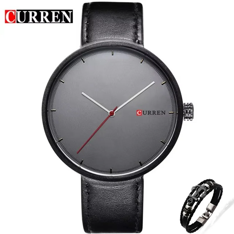 Curren 8223 Men Casual Sport Simple unique Quartz Wrist Watch for Man Leather Waterproof wholesale Male Clock Relogio Masculino