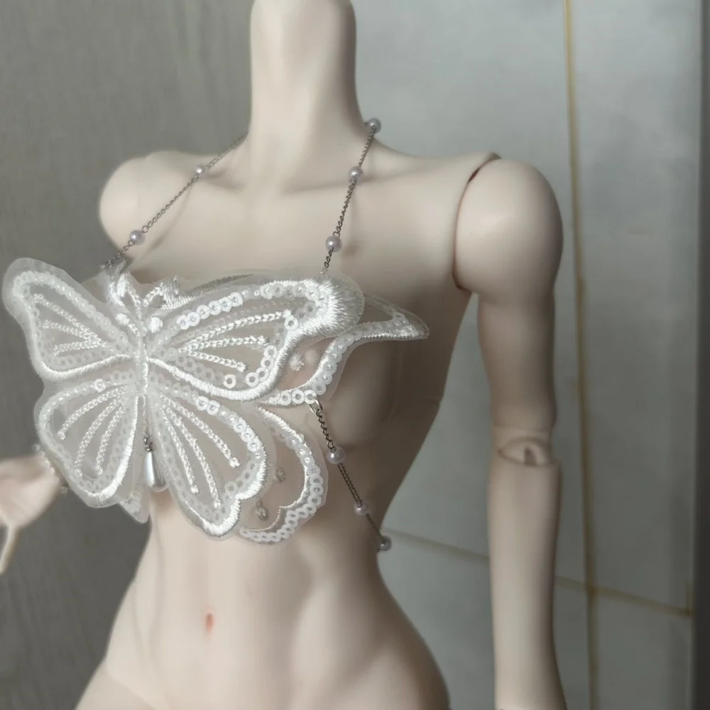 Bjd poppenkleertjes zijn geschikt voor witte striktopjes van 1/3 maten met grote borsten en poppenaccessoires