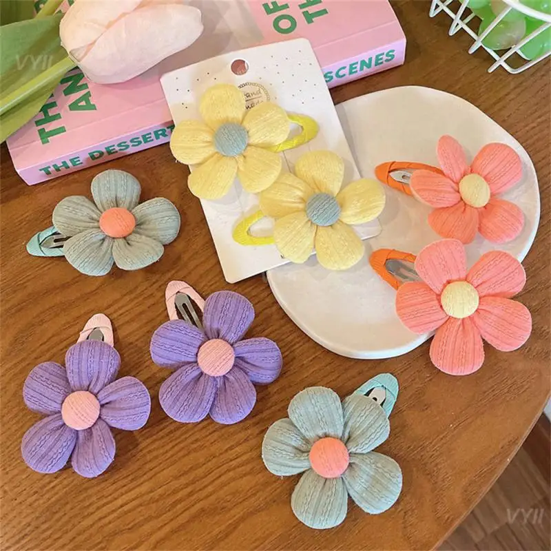 Bb Clip Fashion Cute Bangs Clip Children Hair Accessories Flower Hairpin New Style High-quality Fabric Baby Hairpin Baby Product