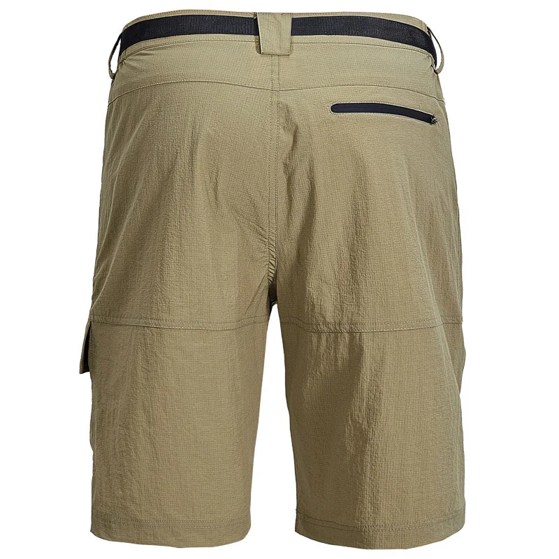American men's fashionable and versatile stretch quick drying shorts for summer hiking, multi pocket quick drying sports shorts