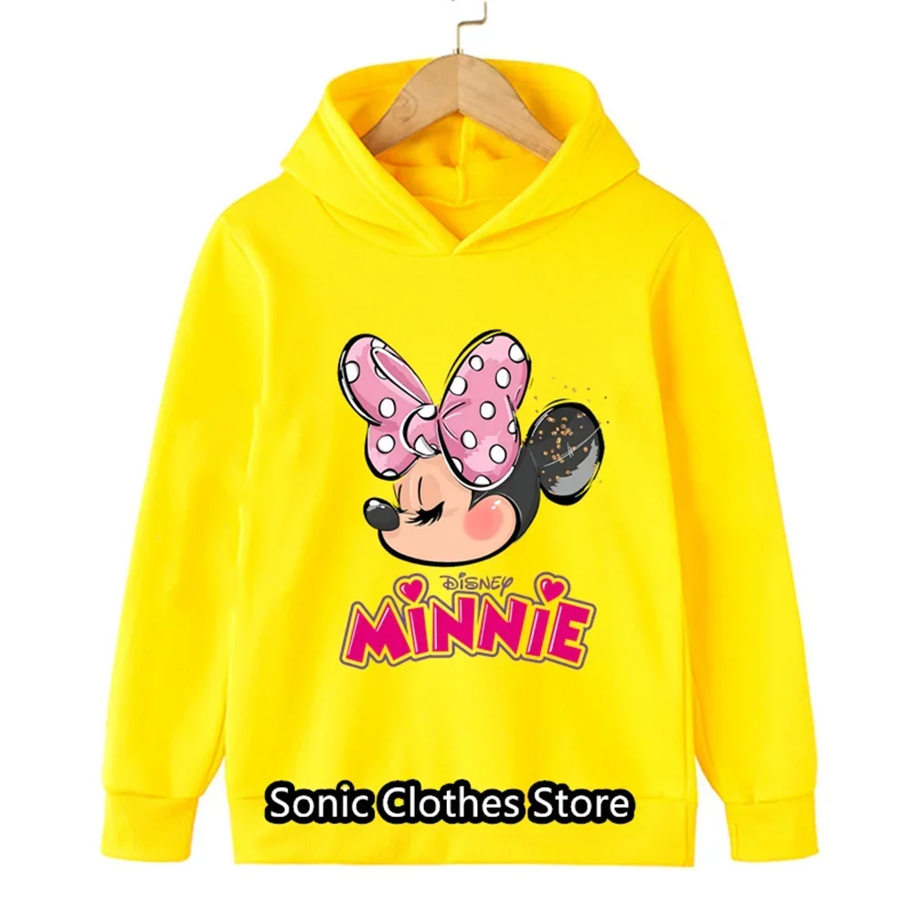 Sweatshirts Manga Anime Mickey Minnie Mouse Hoodie Kid Girl Boy Sweatshirt Hoody Cartoon Children Cute Clothes Baby Top Pullover