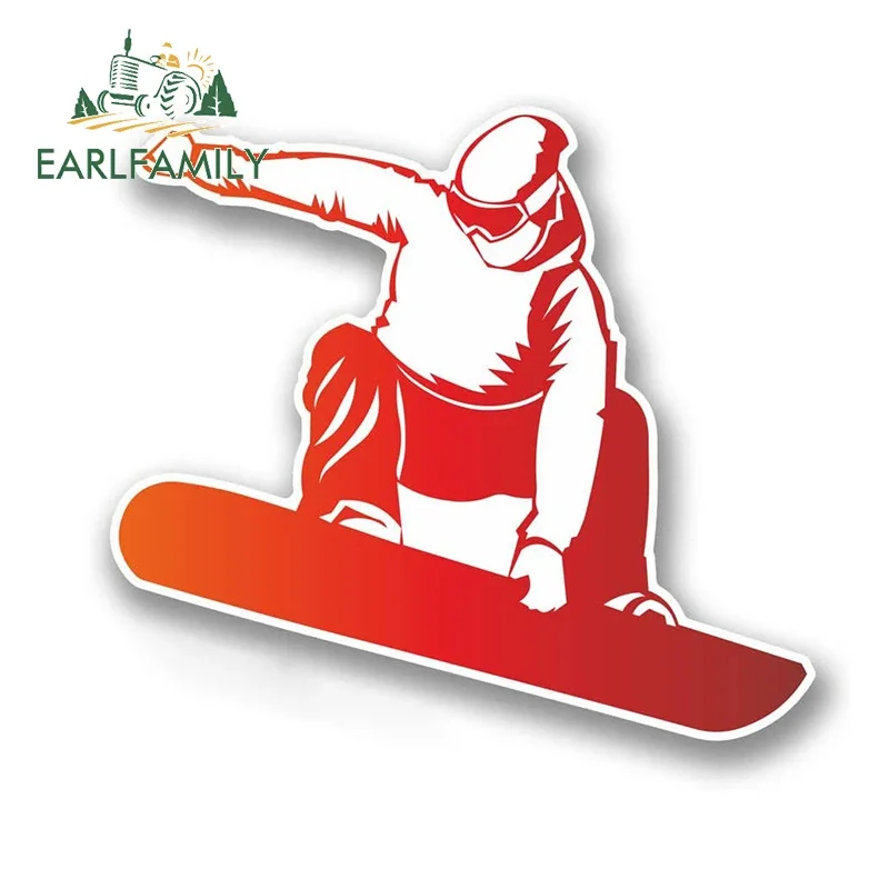 EARLFAMILY 13cm x 11.9cm for Snowboard Car Fine Stickers Vinyl Car Wrap Decal Bumper Sunscreen Waterproof Suitable for VAN RV