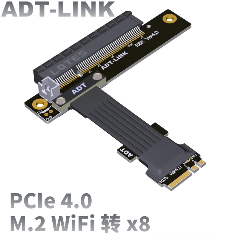 

ADT-Link M.2 NGFF WiFi A.E.Key A E Райзер-карта расширитель для PCI-E 4,0 X8 Райзер-адаптер кабель Gen4 PCIe 4,0 8x PC SSD M.2 материнская плата