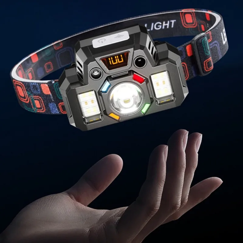 Hot Sale-Adventure LED Headlamp - Rechargeable, Motion Sensor, Multi-Functional For Outdoor Activities