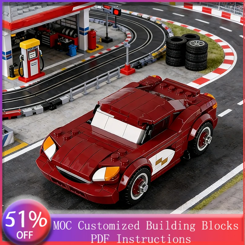 

346 PCS Racing Car Movie Character Super MOC Customize Modular Building Block Educational Popular Brick DIY Assembly Toy Gift