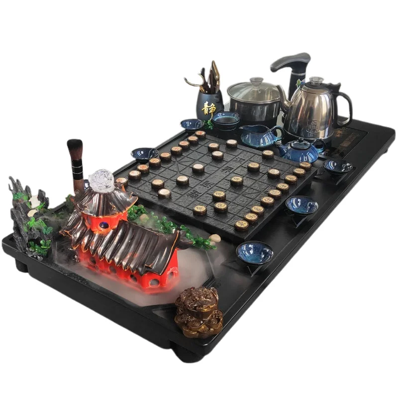 

The whole Wujinstone tea tray set, fully automatic integrated household use, the whole set of purple sand tea set is atomized