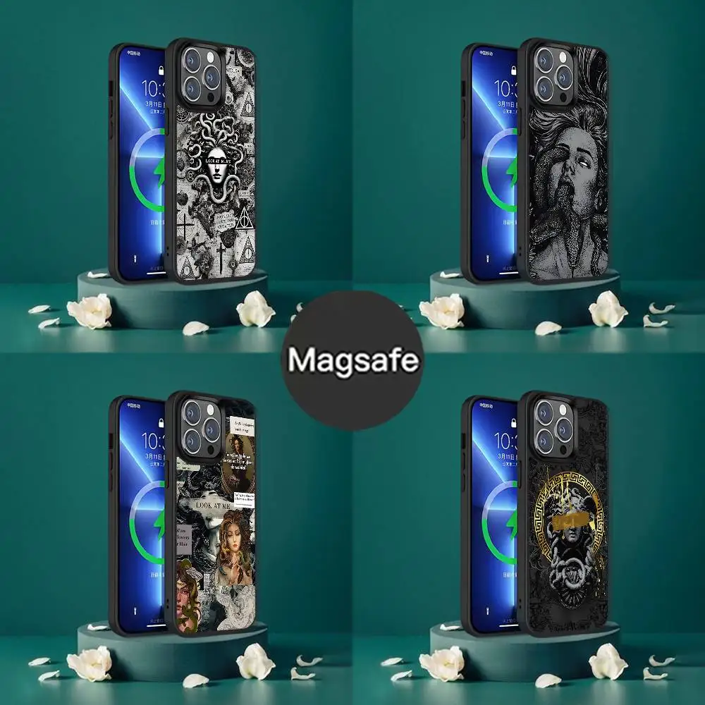 

Medusa Greek Mythology Phone Case For iPhone 17,16,15,14,13,12,11,Pro,Max,Plus,Mini,SE4,E Magnetic Magsafe Wireless Charging