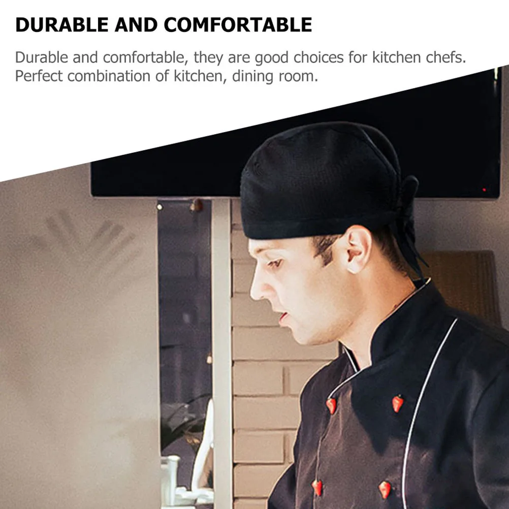 

7pcs Kitchen Cooking Hats For Chef Uniform Comfortable Cotton Washable Adjustable Restaurant Cook Cap Kitchen Working Hat For