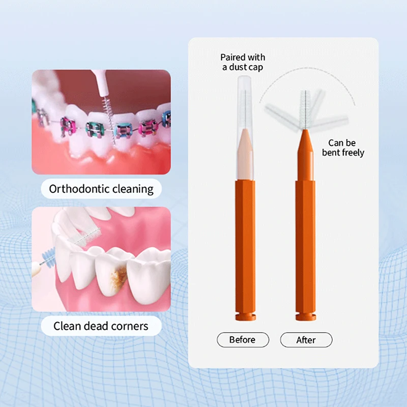 

10Pcs Disposable Straight Shape Interdental Brushes Deep Cleaning Detail Brushes Multicolour Toothpick Oral Hygiene
