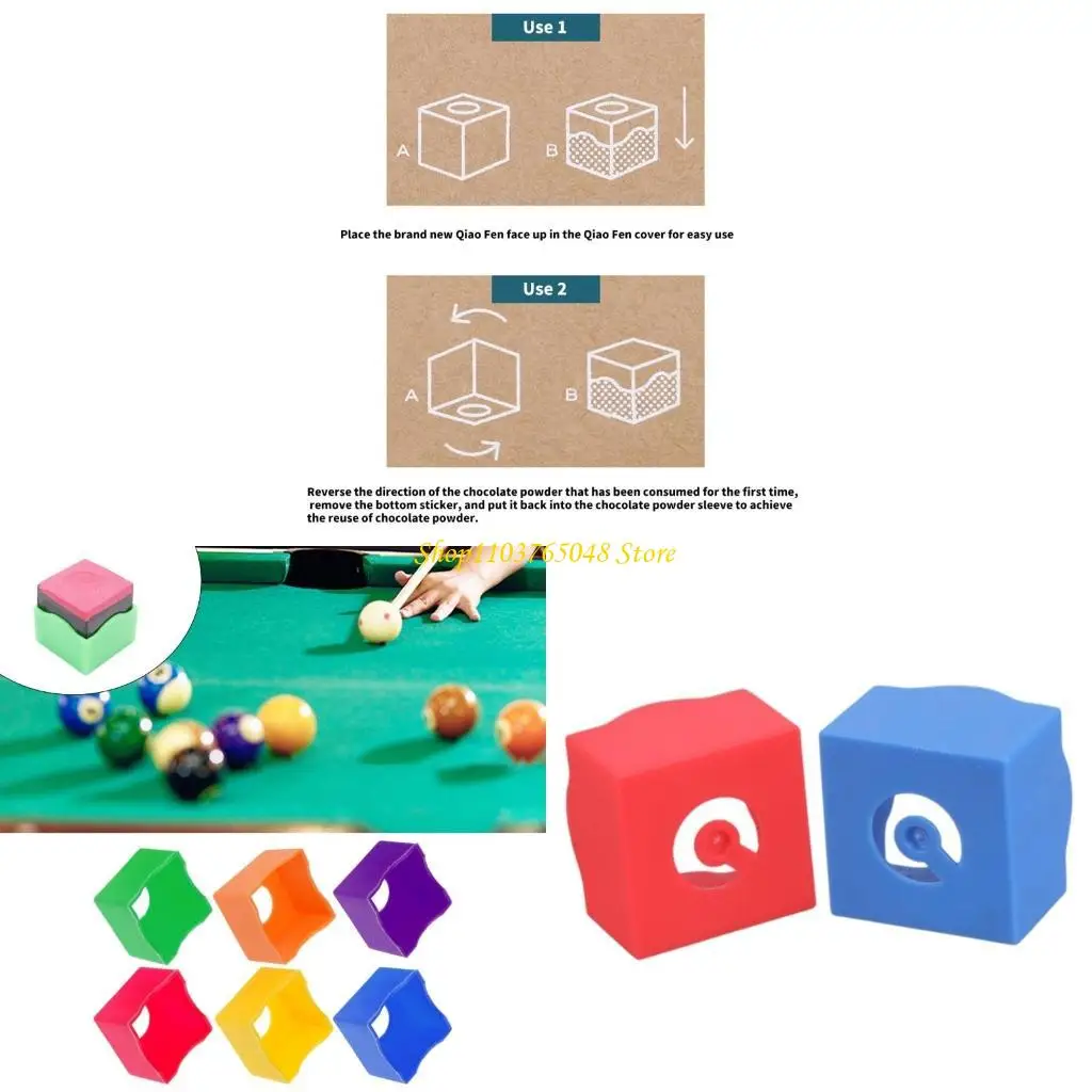 

R53E 2Pcs Billiard Cue Chalk Holder Billiard Chalk Protective Cover Billiard Chalk Holder Chalk Storage Billiard Chalk Case