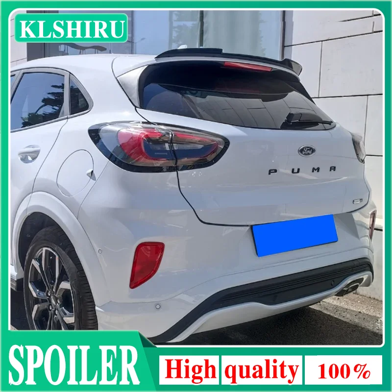 Super High GLOSS BLACK REAR SPOILER EXTENSION WING FOR FORD PUMA NEW SHAPE ABS Hatchback Spoiler Car Lip Spoiler