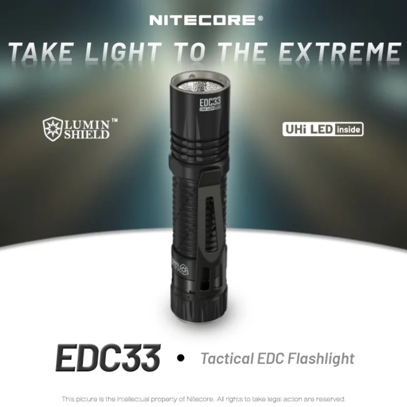 NITECORE EDC33 USB-C Rechargeable 4000Lumens Torch Light Tactical UHi 20 MAX LED Flashlight 450Meters Built-in 4000mAh Battery