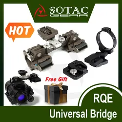 SOTAC Tactical New Universal RQE Dual Bridges NVG Mount PVS-14 Night Vision Bridge Mount Dovetail Conversion Adapter Tacti