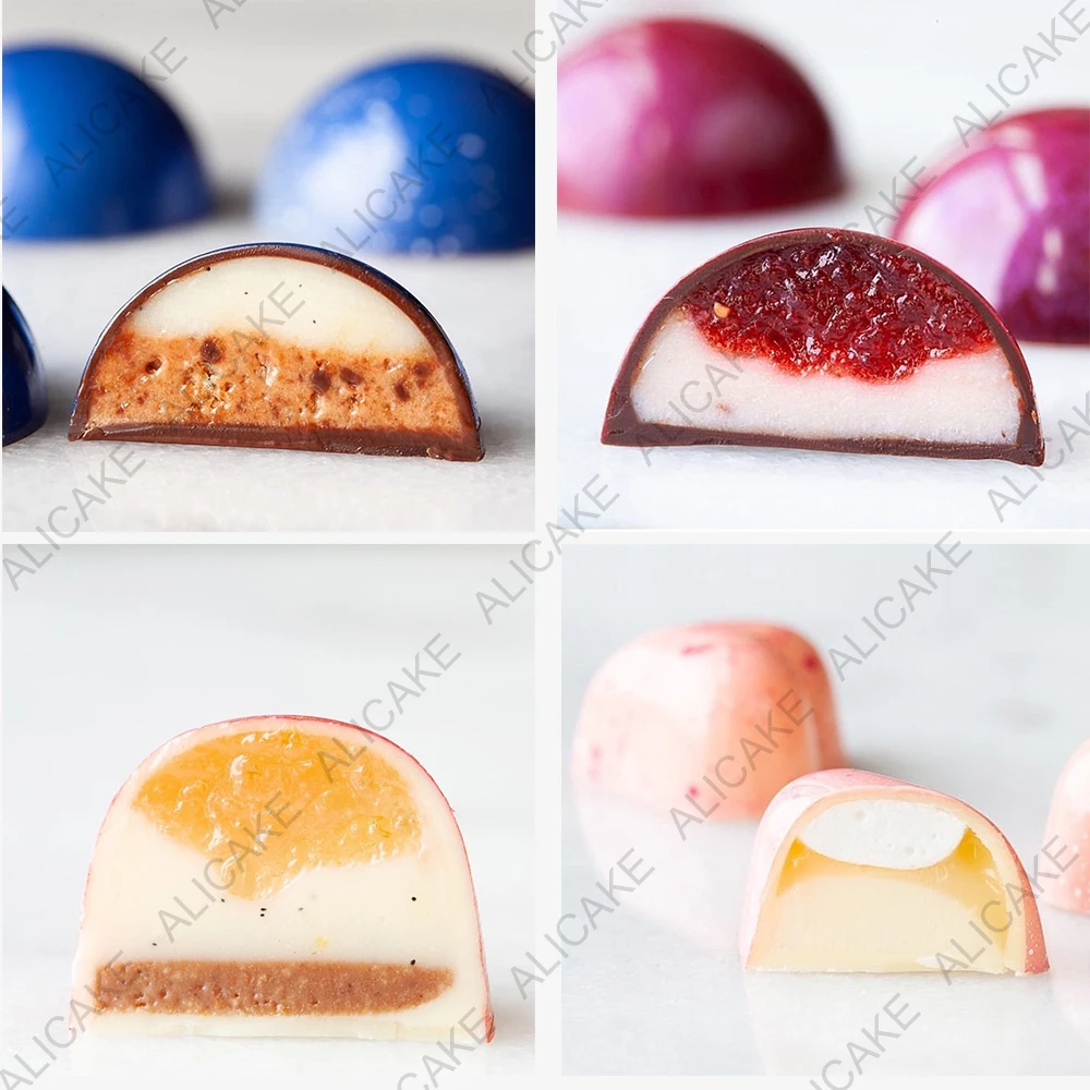 1Pcs Chocolate Molds Polycarbonate Sphere Capsule Chocolate Candy Bar Mold Confectionery Utensils