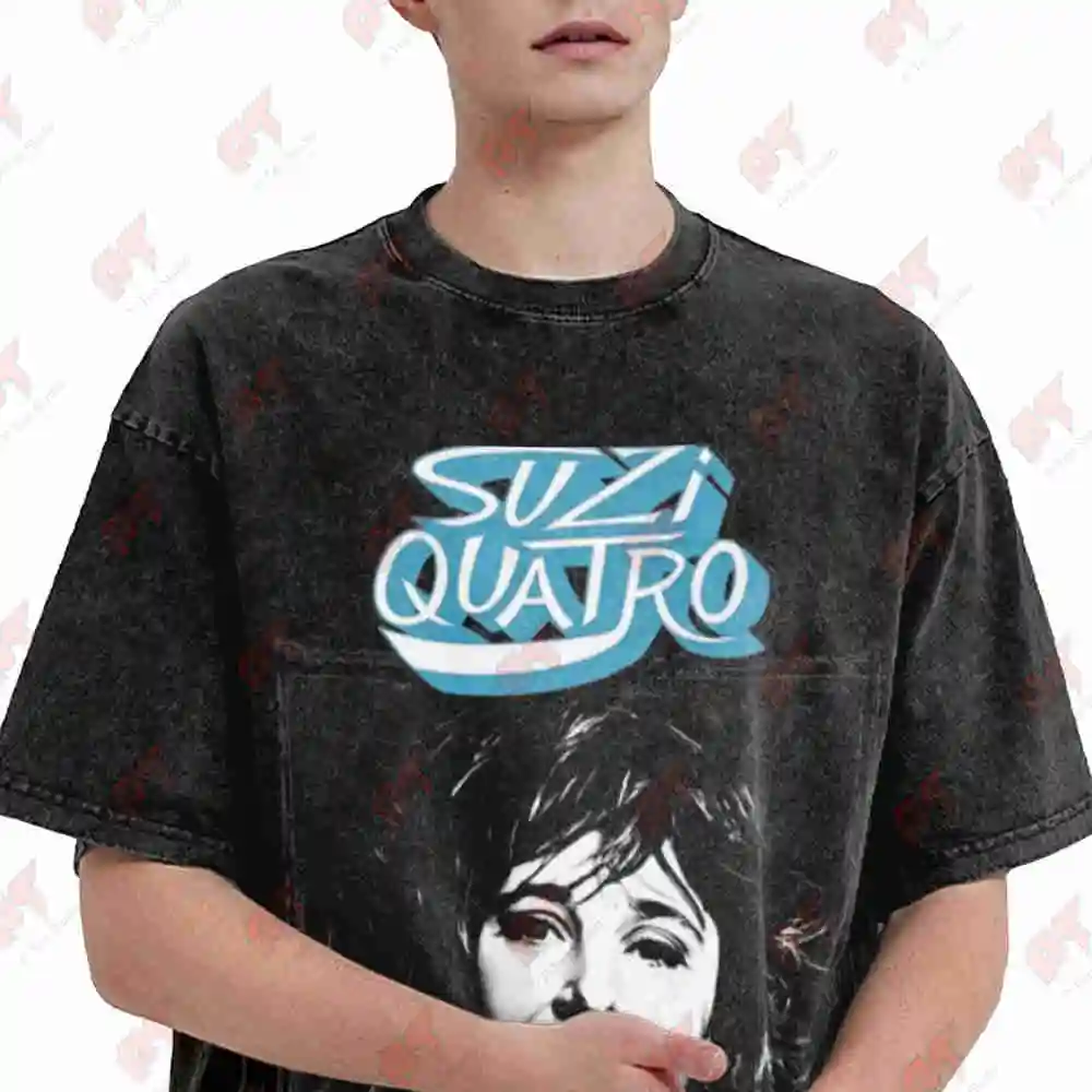 Suzi Quatro Vintage Washed Tee Pure Cotton T-Shirt