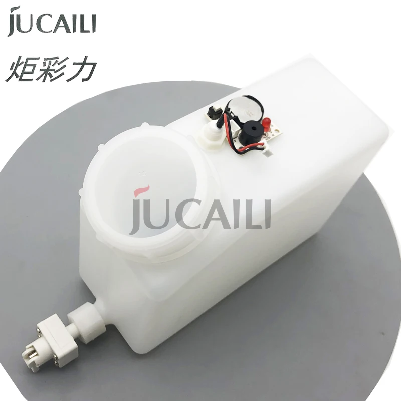 Jucaili 1500ml ink sub tank with level sensor/alarm buzzer for Inkjet printer Eco solvent/UV ink cartridge