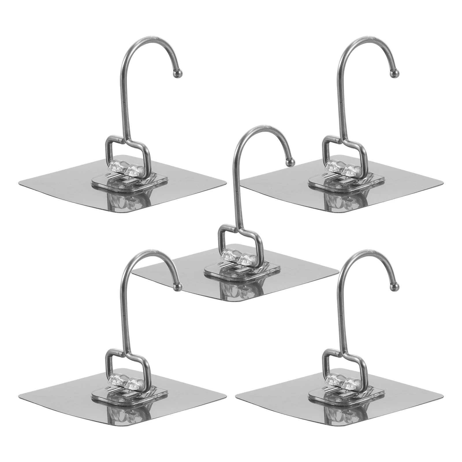 

5pcs Mosquito Net Hooks Sturdy Dome Canopy Hangers Adhesive Stainless Steel Replacement for Bedroom Ceiling Curtain Silver