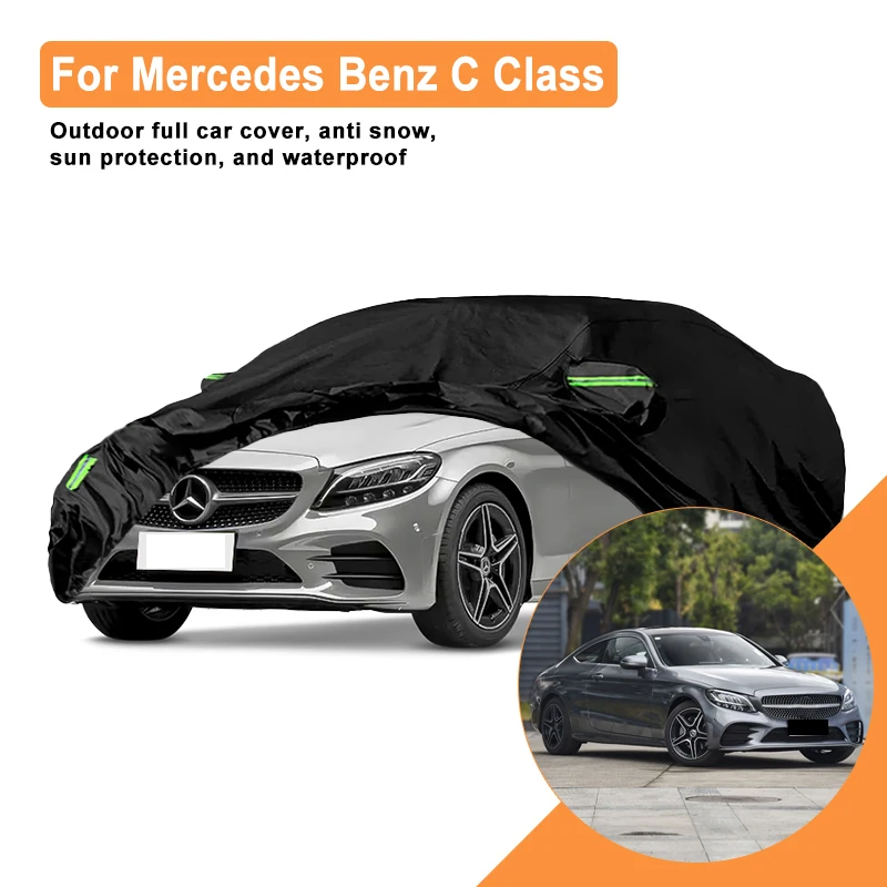 

Full Car Cover for Mercedes Benz C Class W202 W203 W206 W205 W204 Outdoor Use - Waterproof Snowproof Sunshade Auto Protection