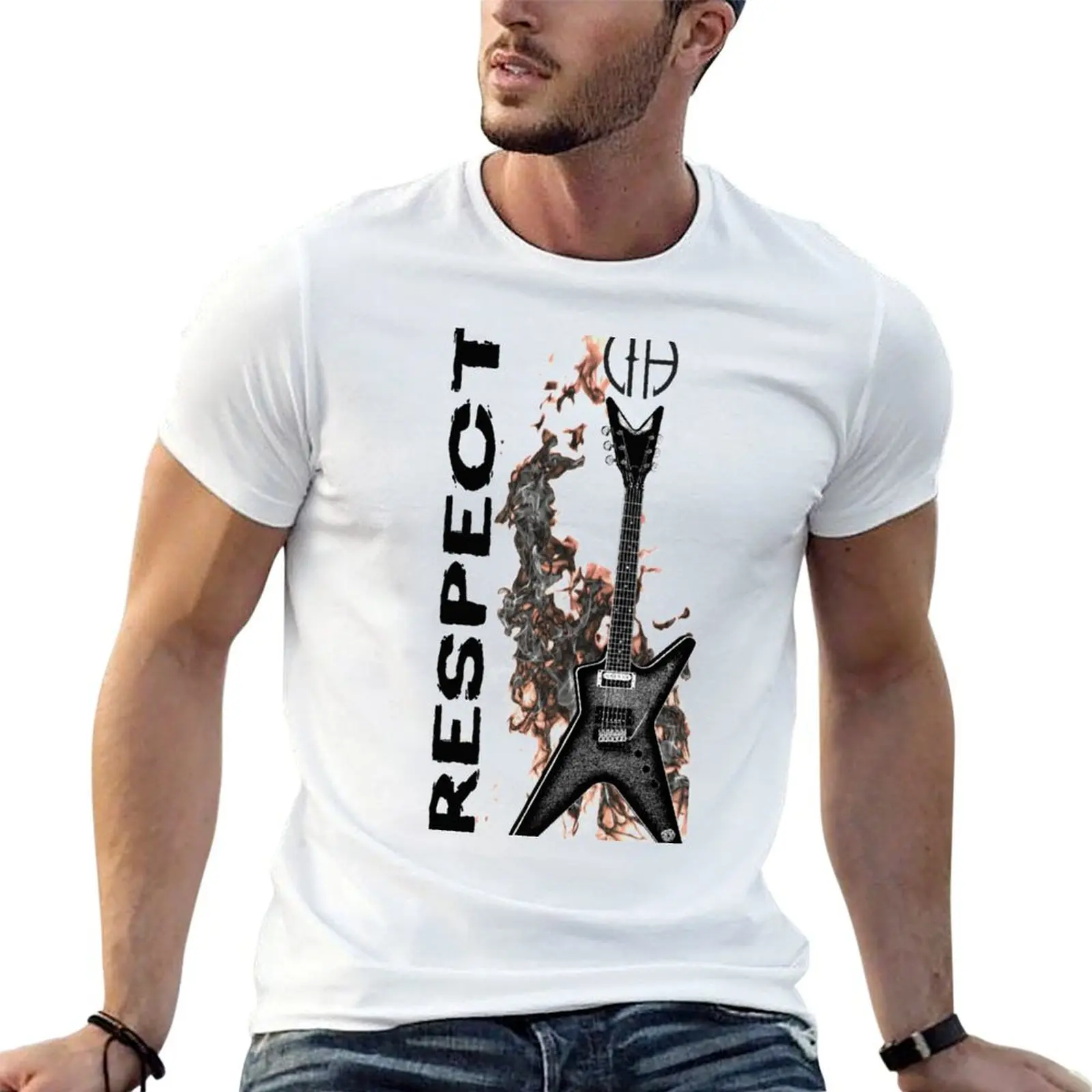 Pantera CFH Respect Guitar T-Shirt homme, t-shirt graphique, t-shirts pour hommes, t-shirt décontracté pour homme