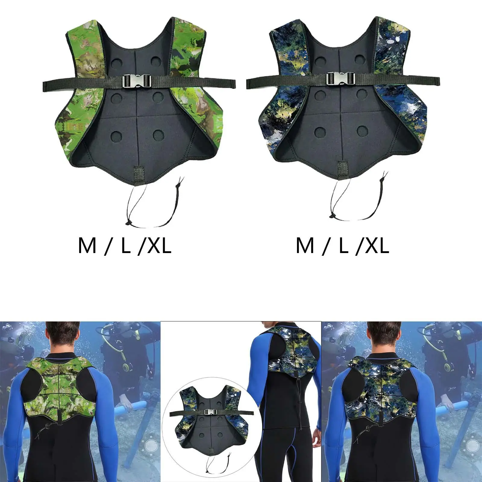 Diving Weight Vest Comfortable Men Women Professional Adjustable Waistcoat for Sailing Spearfishing Underwater Boating Scuba