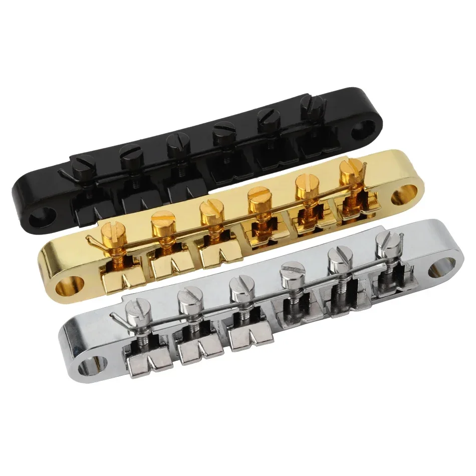1 Set of 6 Strings Guitar Tune-O-matic Bridge and Tailpiece with Posts for  Electric Guitar