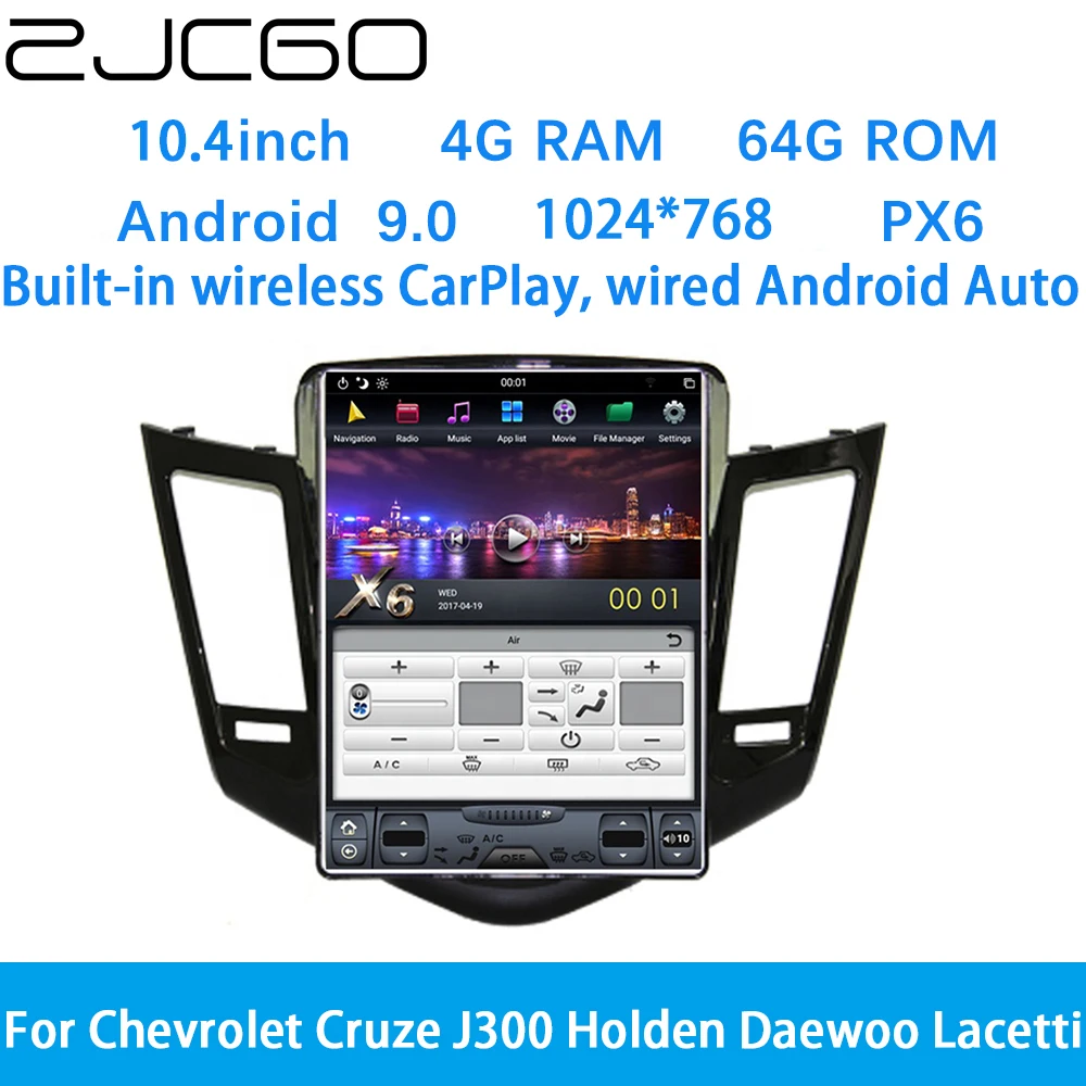 

ZJCGO Car Multimedia Player Stereo GPS DVD Radio Navigation Android Screen System for Chevrolet Cruze J300 Holden Daewoo Lacetti