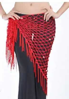 1pcs/lot woman belly dancing Triangular Shawl Wrap Hip Scarf Dancewear solid sequin hip scarf