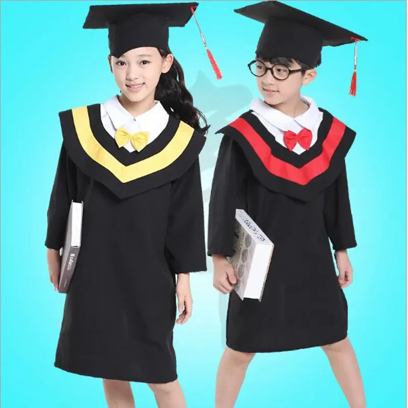 Unisex Graduação Vestuário para Crianças, Vestido Acadêmico, Jardim de Infância, Dr. Pano, graduado Bacharelado Ternos, Cap