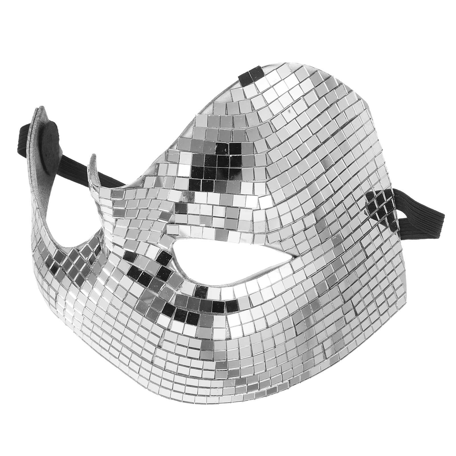 Glitter Half Face Mask Disco Ball Carnival Costume Party Women Men Masquerade Mask Festival Punk Fancy Dress Halloween Dance